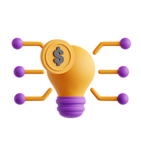 Idea financiera  3D Icon