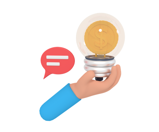 Idea financiera  3D Icon