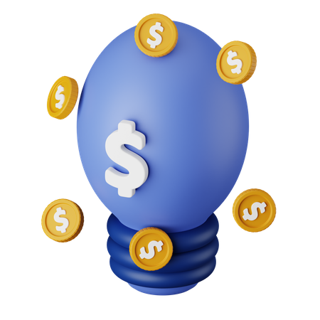 Idea financiera  3D Icon