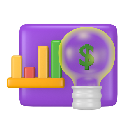 Idea financiera  3D Icon