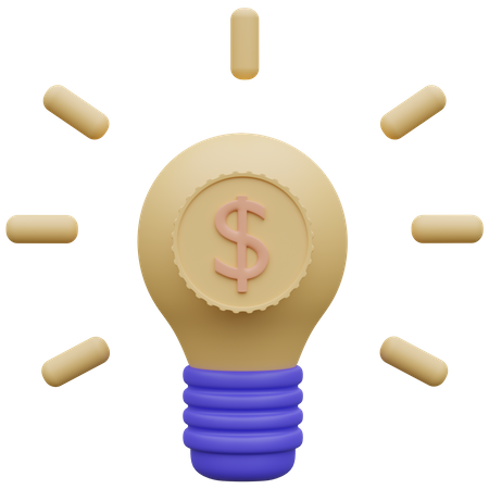 Idea financiera  3D Icon