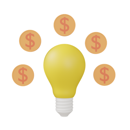 Idea financiera  3D Icon