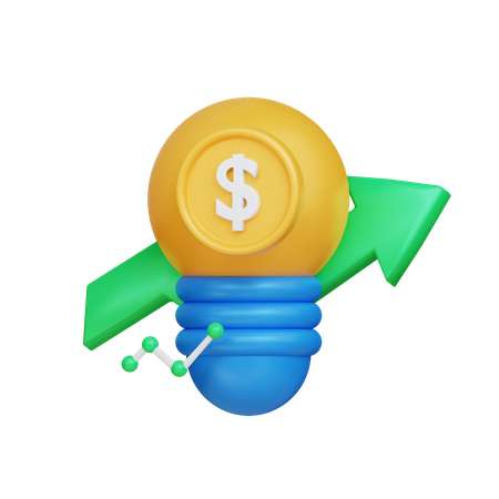 Idea financiera  3D Icon
