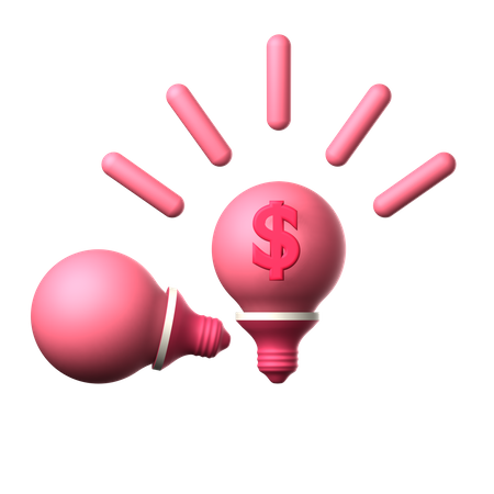 Idea financiera  3D Icon