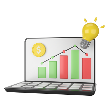 Idea financiera  3D Icon