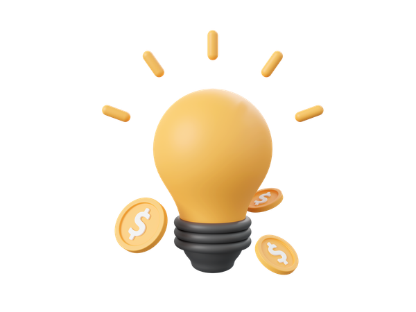 Idea financiera  3D Icon