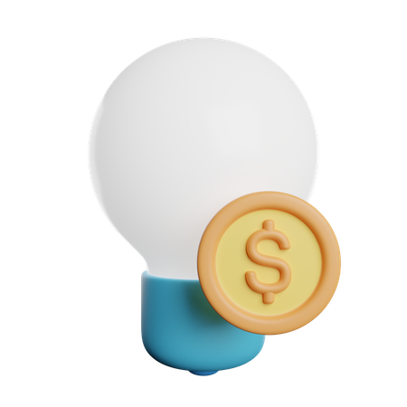Idea financiera  3D Icon