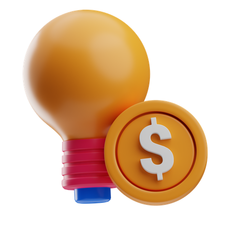 Idea financiera  3D Icon