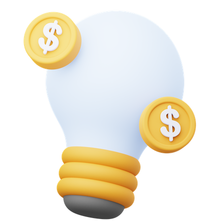 Idea financiera  3D Icon