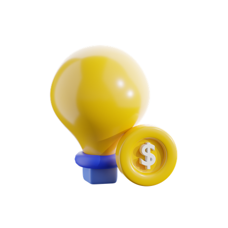 Idea financiera  3D Icon