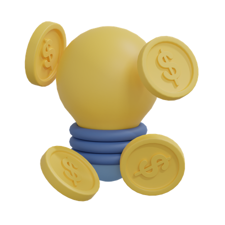 Idea financiera  3D Icon