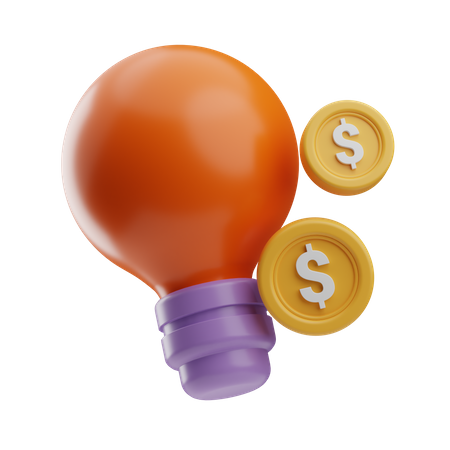 Idea financiera  3D Icon