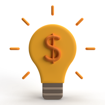 Idea financiera  3D Icon
