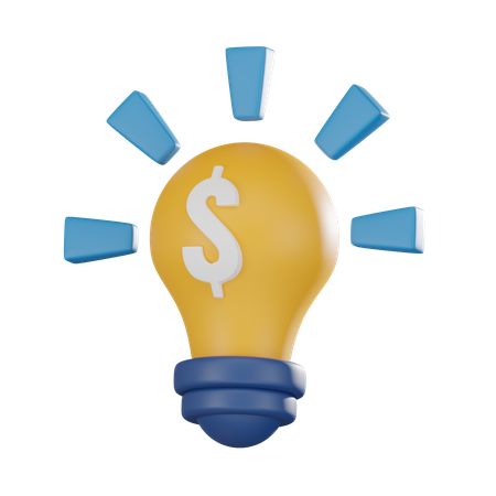 Idea financiera  3D Icon