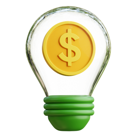 Idea financiera  3D Icon