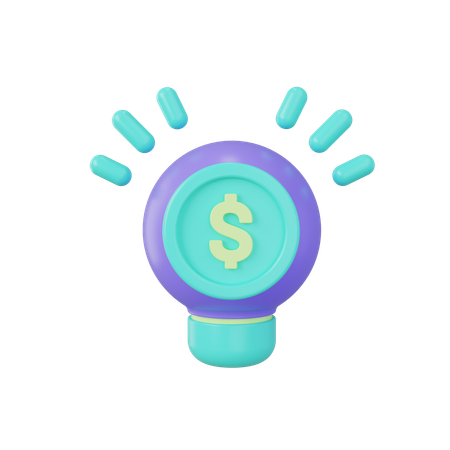 Idea financiera  3D Icon