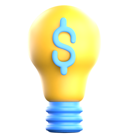 Idea financiera  3D Icon