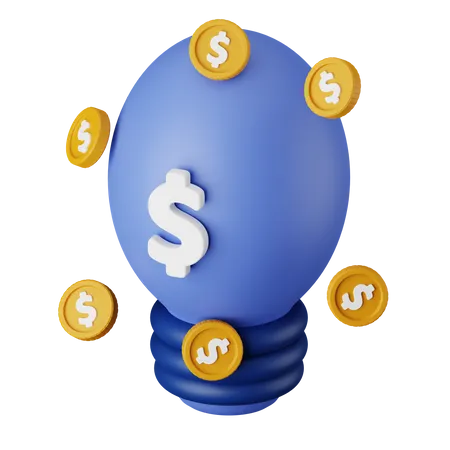Idea financiera  3D Icon