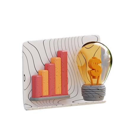 Idea financiera  3D Icon