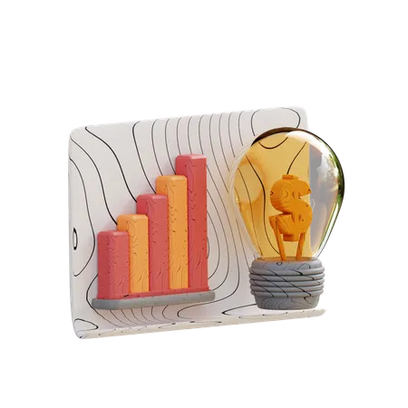 Idea financiera  3D Icon