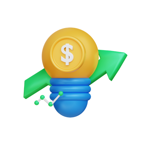 Idea financiera  3D Icon