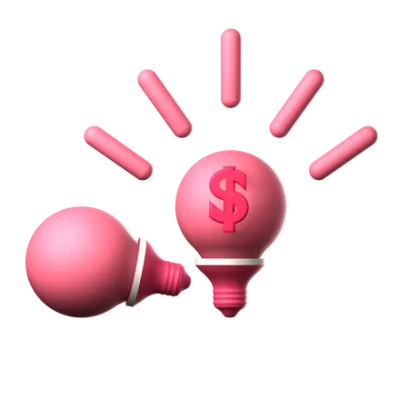 Idea financiera  3D Icon