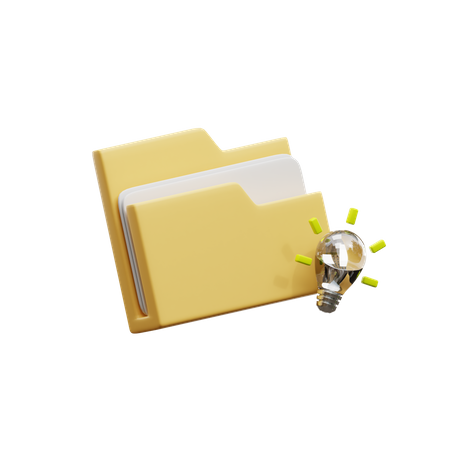 Idea Folder  3D Icon