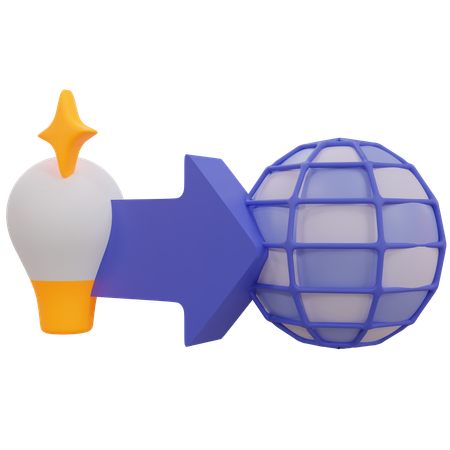 Ideas globales  3D Icon