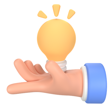 Idea Hand Gesture  3D Icon
