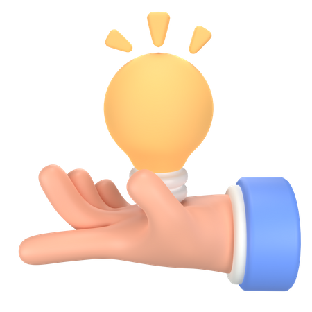 Idea Hand Gesture  3D Icon
