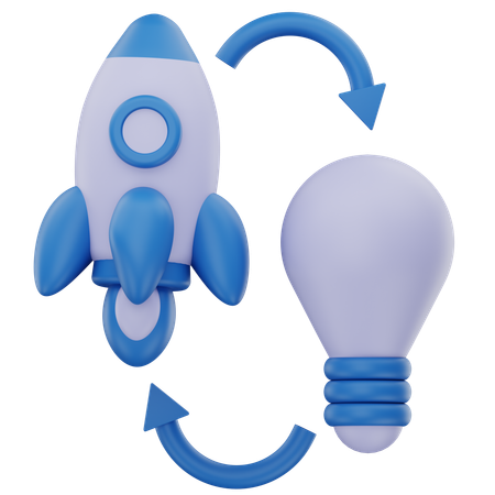 Idea launch  3D Icon