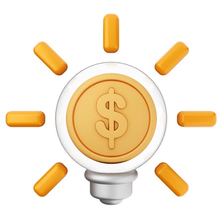 Idea Money Dollar  3D Icon