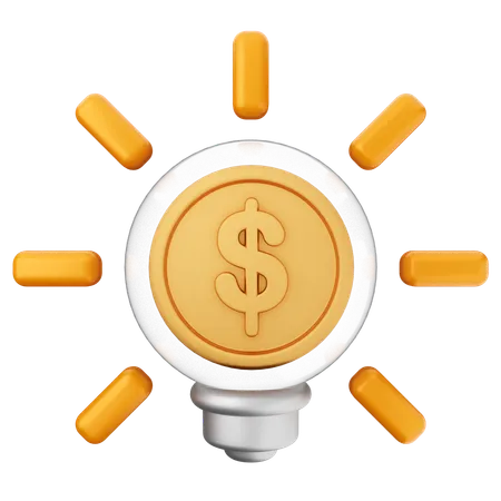 Idea Money Dollar  3D Icon