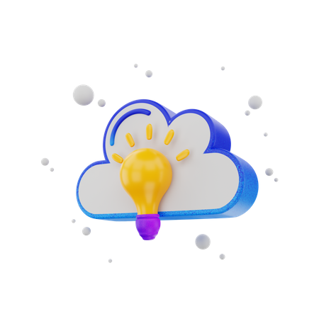 Idea de la nube  3D Illustration