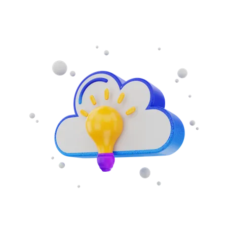 Idea de la nube  3D Illustration