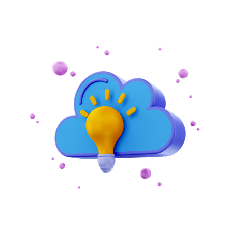 Idea de la nube  3D Illustration