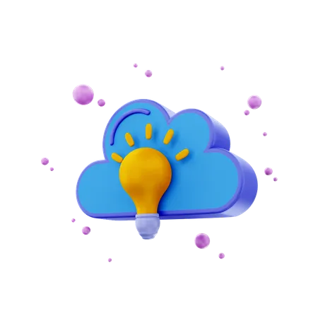 Idea de la nube  3D Illustration