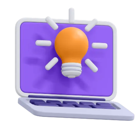 Un Icono De Laptop Idea 3D Icon