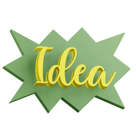 Idea Sticker  3D Icon