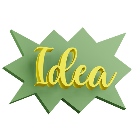 Idea Sticker  3D Icon
