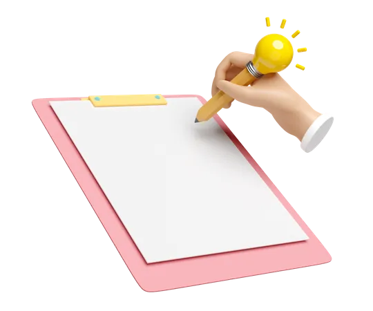 Idea Writing  3D Icon