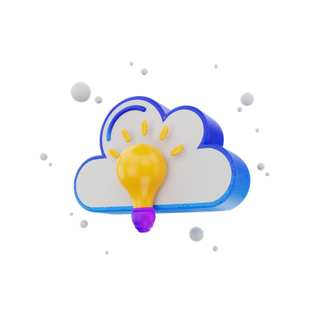 Idée de nuage  3D Illustration