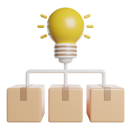 Idée Créative Ampoule  3D Icon