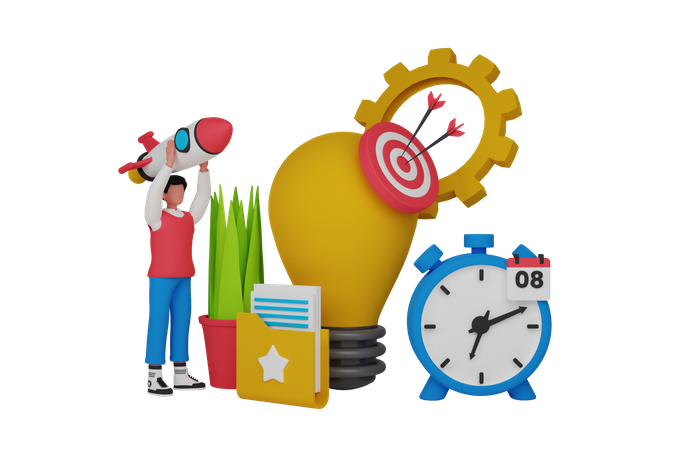 Idée de startup  3D Icon