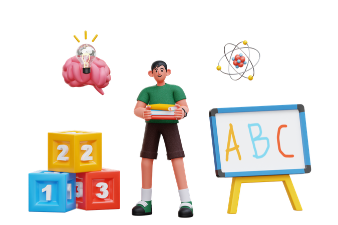 Idée d'éducation  3D Illustration