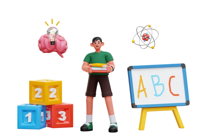 Idée d'éducation  3D Illustration