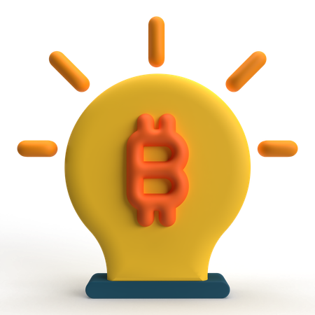 Ideia de bitcoin  3D Icon