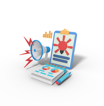 Ideia de marketing  3D Icon