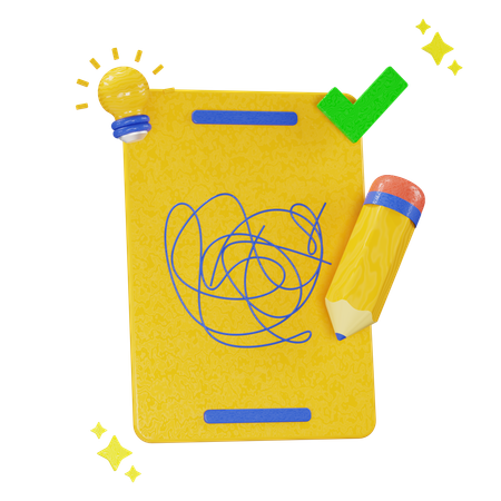 Ideia de rabisco, esboço  3D Icon