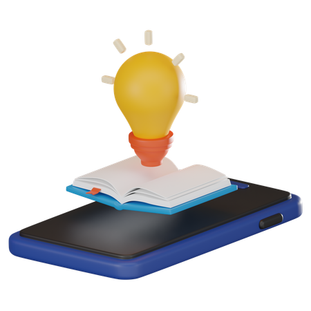 Ideia de educação on-line  3D Icon
